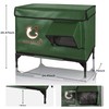 Weather Resistant Outdoor Cat House Green 24" x 20" x