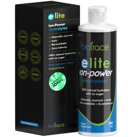 BioTrace Elite Ionic Electrolyte Drops | 0 Calories 0 Sugar 0 Carbs | Rapid Hydration, Stamina, Energy, Muscle Recovery | Trace Minerals Electrolytes | 30%+ More Potassium Magnesium Chloride | 8 fl oz