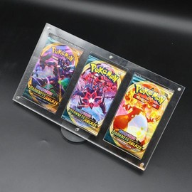 1/2/3/4/5 Slot Case Card Packs Holder Display Collection Game Cards Protector Magnetic Clear Magic Plexiglass Box - Color: 2