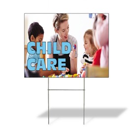 Fastasticdeals Weatherproof Yard Sign Child Care C Outdoor Advertising Printing Lawn Garden Urgent 24x18 Inches 2 Sides Print