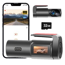 Dash Cam Front with 32G SD Card,1080P WiFi Car Driving Recorder,1" mini screen,Night Vision,170°Wide Angle,WDR,G-Sensor,Parking Monitor,Loop Recording, App Control,Dash Camera for Cars,Taxi