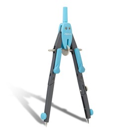 Aristo AR552741-20 BTS Quick Adjustment Compass (Circles up to 340 mm Diameter, 2 Joints, Refills and Replacement Needle) Neon Blue