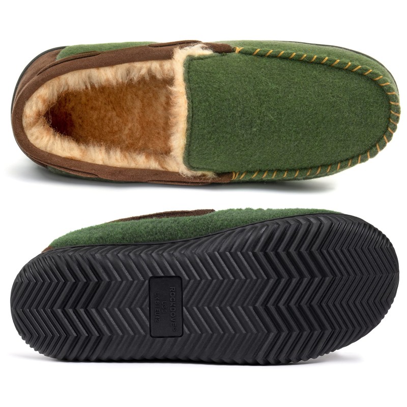 RockDove Men's Hearthfire Memory Foam Moc Slipper, Size 8 UK