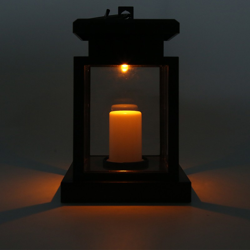 Solar Power Hanging Simulation LED Candle Light for Outdoor Garden