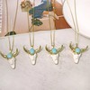 Ladywowu Turquoise Necklace, Bull Necklace Skull Jewelry for Men, December