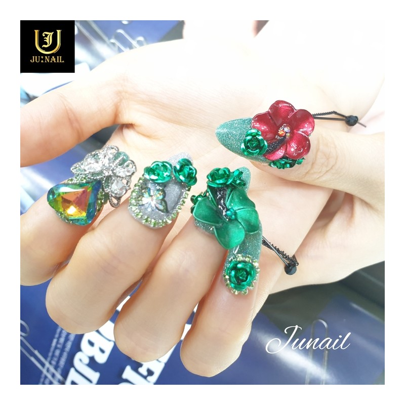 ❣High quality Secret Garden handmade nail tips - Long ballerina