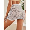 MakeMeChic Falda de ganchillo para mujer, con borlas, de punto,