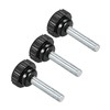 CoCud Knurling Clamp Knob M6 x 35mm Male Thread 21mm