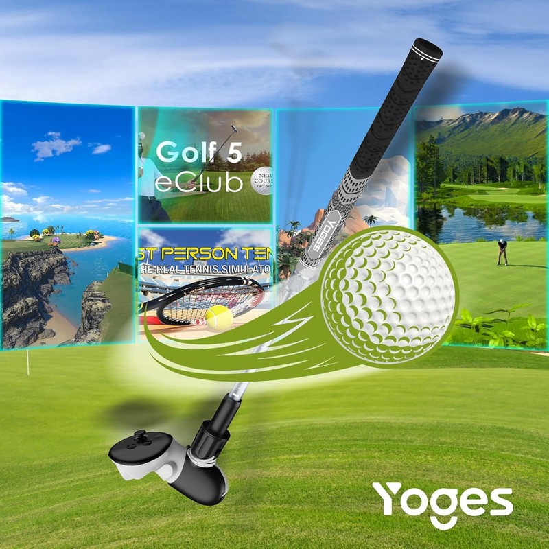 YOGES Adjustable Length VR Golf Club Handle for Meta Quest