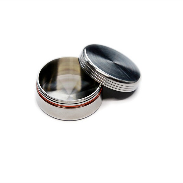 WANERSEN Estuche de titanio impermeable para píldoras EDC Urgency Capsule Case Pocket Metal Box Camping Tiny Case, plateado