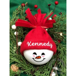 Unbranded Snow Man Signature Custom Made Christmas Tree Ornament