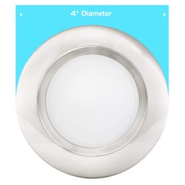 Westgate 10W 4 Inch Disk Lights LED Surface Mount Disc Downlight Kit Accessories Included - Spun Aluminum Housing - Energy Star Rated - 550-600 Lumens 120V (3000K Warm White)