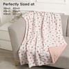 david's kids Muslin Minky Baby Blanket for Girls with Muslin