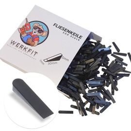 WERKFIT 500 Plastic Tile Wedges - Joint Wedges Plastic - Spacer Wedges for Tiles - Spacer Wedges 30 x 7 x 0-5 mm