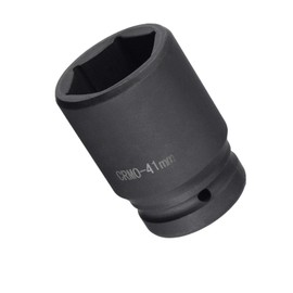 TOP-VIGOR 1 Inch Drive by 41mm 6-Point Impact Socket, Durable Reliable CR-MO 80mm Length, Standard Metric Sizes for Home Car Repair