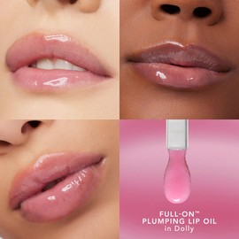 Buxom Buxom Full On Glossy Lip Oil - Non-Sticky, All-Day Juicy Hydration & Instant Plumping - Lightweight, Comfortable Wear, Infused with Unique Peptide Complex for Soft Lips (Dolly - True Mauve)