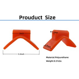 MAMDAFAON 3" Boat Trailer Bow Stop fits 3" Bracket with 1/2" Shaft - Boat Trailer V-Shape Roller for Secure Boat Launching & Loading - Compatible with Most Boat Trailers