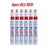 SNS 3pcs RED Paint Pen Markers Waterproof Permanent Car Tire