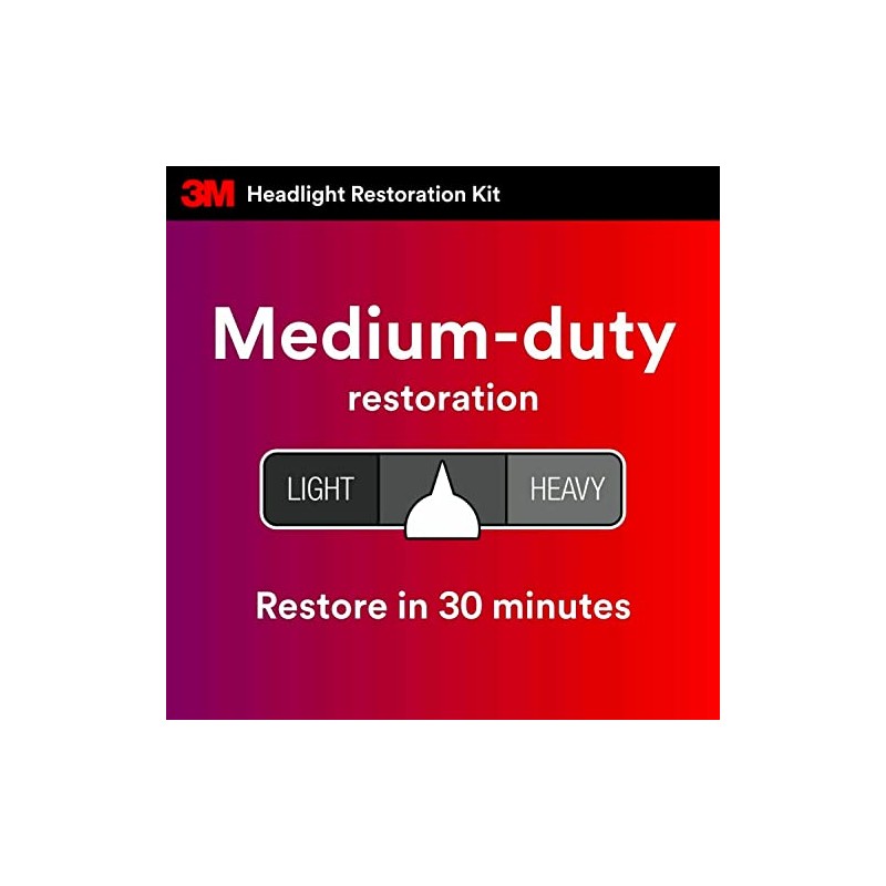 3M Headlight Lens Restoration Kit - Medium Duty 2-Pack