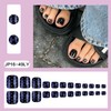 Polka Dot Press On Toenail Short Square Fake Toenails Black
