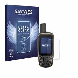 Savvies Pack of 6 Screen Protectors for Garmin GPSMAP 65 Screen Protector Ultra Transparent