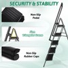 OOSOFITT 5 Step Ladder with Handrails, Ladders for Home with
