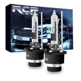 RCP - D2R6 - (Un par) D2R 6000K Xenón HID Bombilla de repuesto Base de stents de metal blanco diamante Base 12V Faros delanteros de coche Faros delanteros 35W