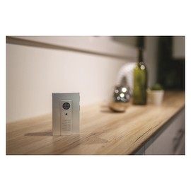 EMOS P5712 Funkklingel, Türklingel Set mit Klingelknopf und Klingel, 16 Melodien, 100m Reichweite, 80 dB, batteriebetrieben, optische Signalisierung, 12 V, Weiß