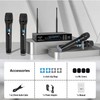 MIZISNR 4 Channel Wireless Microphone System, Professional UHF Cordless Handheld