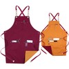 VANTOO Double-Side Colors Apron with Pockets for Men Women, Chef