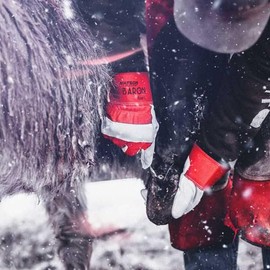 Watson Gloves Classic Red Baron Winter Work Glove - Full-Grain Cowhide Leather, Heavy Sherpa Lining, Cotton Drill Back