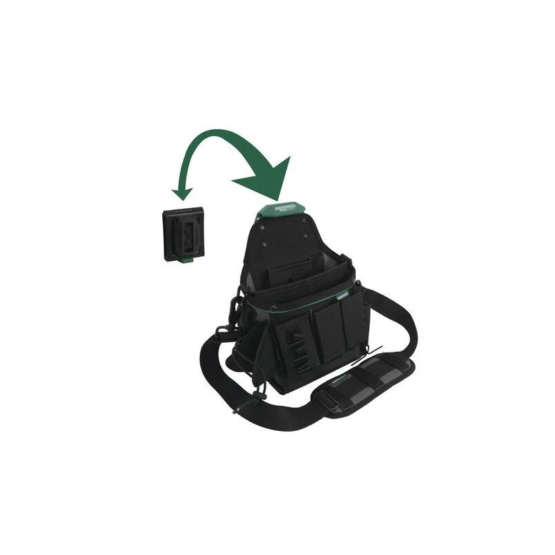 Masterforce 11" 25 Pocket Master Electrician Pouch w/ Clip Hub