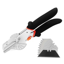 FLORA GUARD Molle Cutter, Angle Scissors, Multi Angle Scissors, 45°-135°, Adjustable, Wood, Plastic, PVC, Cutting 10 Spare Blades (JDJ-7)