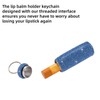 Veseek Lip Balm Holder Key Chain 2Pcs Lip Balm Gloss