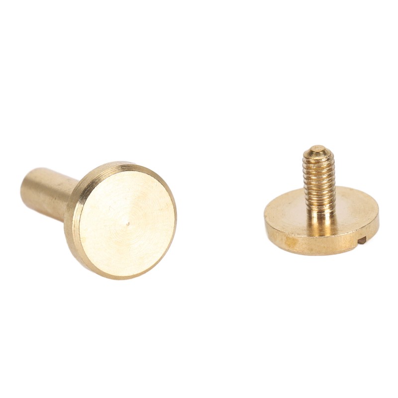 50 Set Binding Rivet Round Flat Head Brass Slot Screw