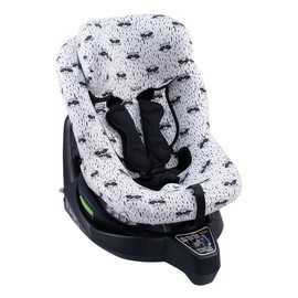 JYOKO Kids Cotton Car Seat Cover Compatible with Besafe Izi Turn B I-Size (Raccoon, Cover)