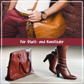 Poliboy Instant Shine Leather Wet Wipes - Leather Cleaning Wipes for Travel - For Shoes and Bags - Instant Care with Gloss Effect - 2 x 10 Wipes - Includes Product Sample - Made in Germany