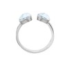 Tuscany Silver Light Blue Checker Torque Ring - Size L
