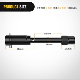 Nilight - Pin de Bloqueo de Enganche para Remolque de 5/8 Pulgadas, con Llave, único, Resistente a la Intemperie, antirrobo, bloqueable para Receptor de 2 Pulgadas, 2-1/2 Pulgadas, Extra Largo, 3-1/4