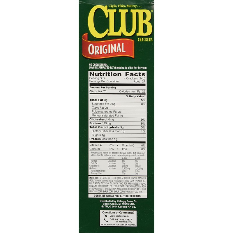 Keebler Club Crackers Original, 13.7 Oz. (Pack of 3)