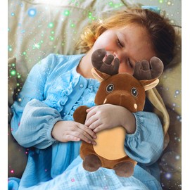 DolliBu Snug-Mooshies Standing Moose Stuffed Animal Plush Toy - Wild Super Squishy Soft Animal Friend for Girls and Boys, Medium Huggable Cute Plush for Kids Play, Cuddling and Decoration - 10 Inches