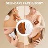 Wood Handle Lymphatic Contour Face Brush & Stainless Steel Gua