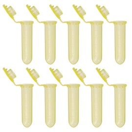 PATIKIL 2ML Plastic Centrifuge Tubes, 500 Pcs Round Bottom Centrifuge Tube with Snap Cap and Graduated Marks for Laboratory Sample, Yellow