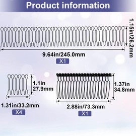 ANCIRS 6 Pack Hair Finishing Fixer Comb, U Shape Hair Accessories for Women & Girls Hairstyle