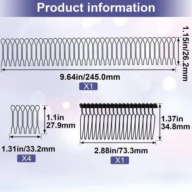 ANCIRS 6 Pack Hair Finishing Fixer Comb, U Shape Hair