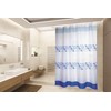 MSV Shower Curtain Premium Porto 180x200cm, Polyester, Blue, 180 x