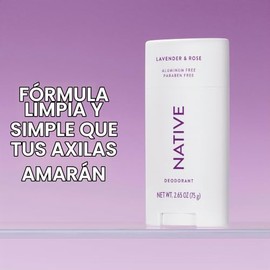 Native Desodorante nativo – desodorante natural, Lavanda y rosa., Único