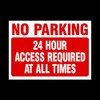 No Parking 24 Hour access required at all times 3mm