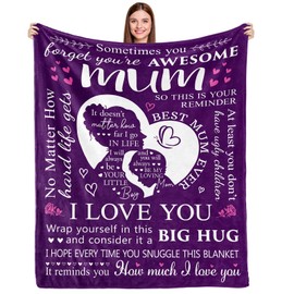 COZYCRIB Gifts for Mum Blanket Mum Christmas Birthday Gifts New Mum Gifts Gifts for Mum from Son Mother Gifts for Sofa Bedding Living Room (60 * 50inch)