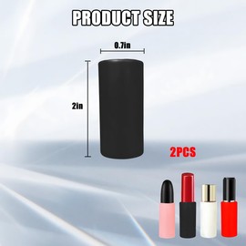 AUCELI Car Chapstick Holder, 2PCS Silicone Vehicles Upright Lip Balm Mount with Adhesive Tape, Fun Automotive Interior Lipsticks Decorations for Women Girls, Universal for SUV, Truck, RV (Black)